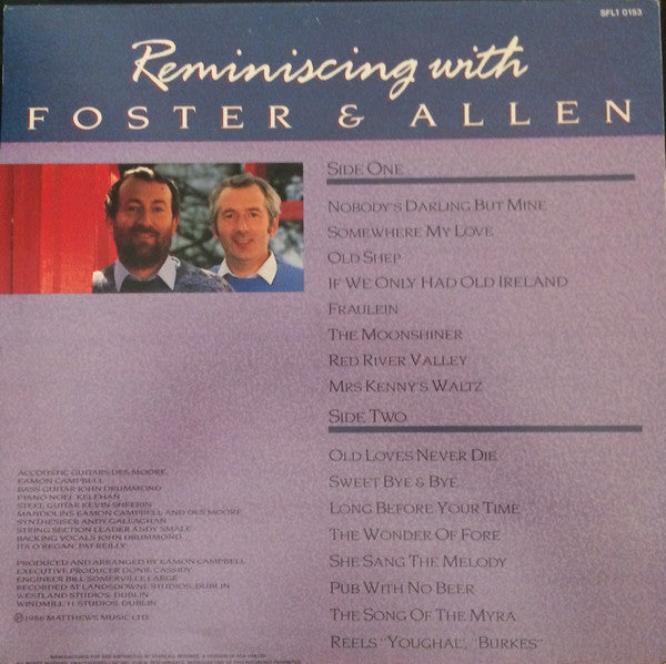Foster And Allen* : Reminiscing With Foster & Allen (LP, Comp)