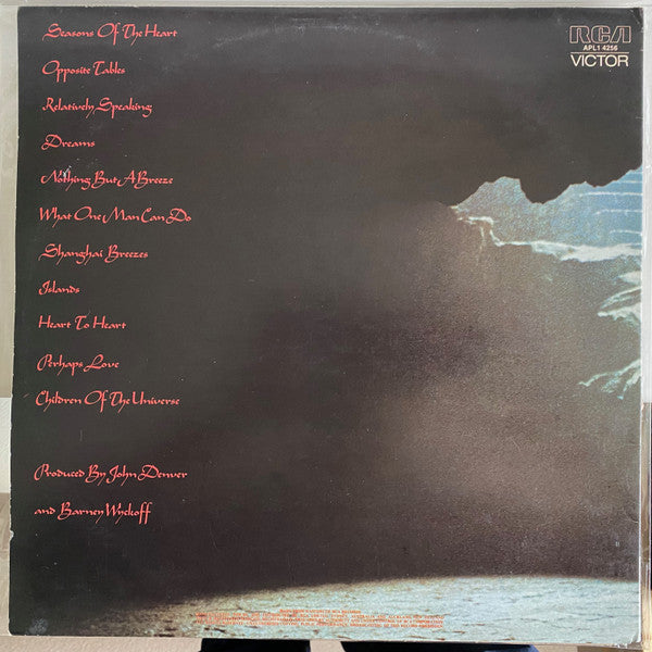 John Denver : Seasons Of The Heart  (LP, Album, Gat)