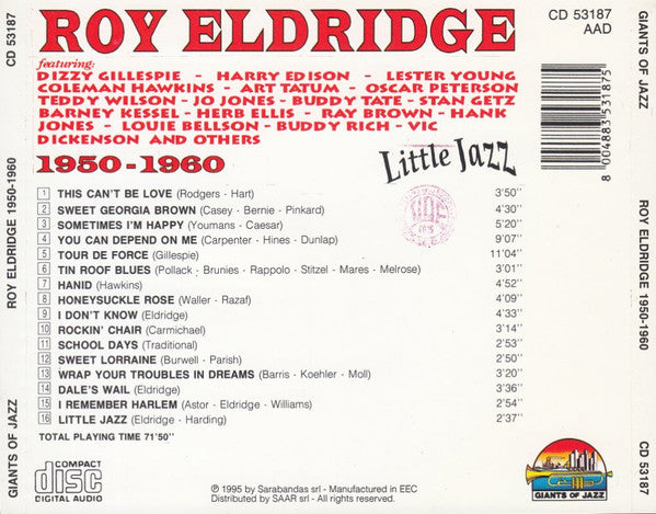 Roy Eldridge : 1950-1960 (CD, Comp)