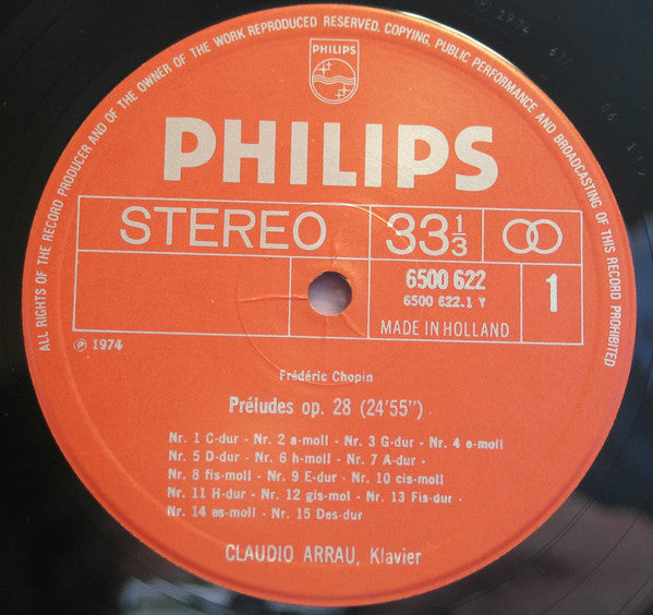 Chopin*, Claudio Arrau : Complete Preludes (LP)