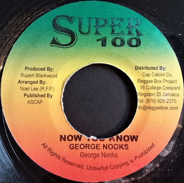 George Nooks : Now You Know (7", Single)