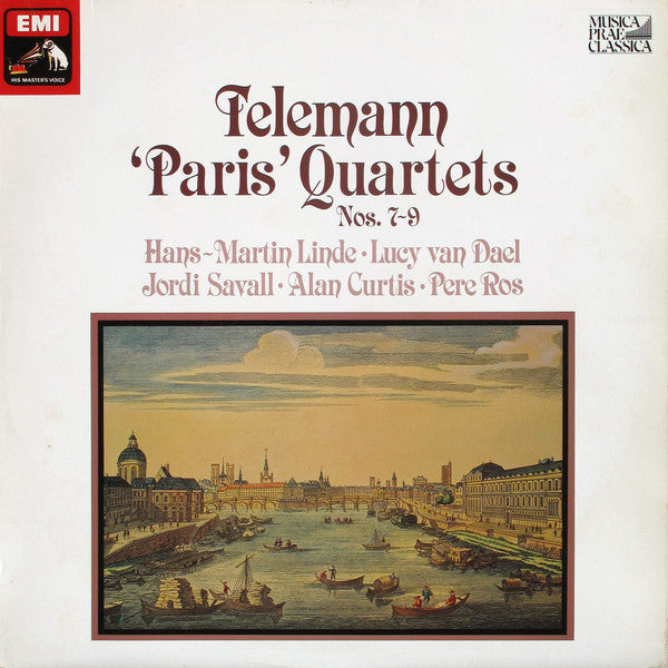 Georg Philipp Telemann, Hans-Martin Linde, Lucy van Dael, Jordi Savall, Alan Curtis (2), Pere Ros : Telemann 'Paris' Quartets Nos 7-9 (LP, Album)