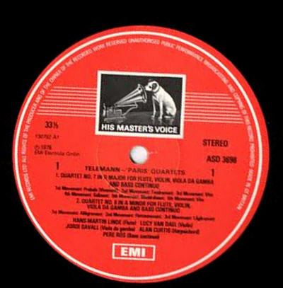 Georg Philipp Telemann, Hans-Martin Linde, Lucy van Dael, Jordi Savall, Alan Curtis (2), Pere Ros : Telemann 'Paris' Quartets Nos 7-9 (LP, Album)