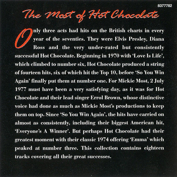 Hot Chocolate : The Most Of... Hot Chocolate (CD, Comp, RE)