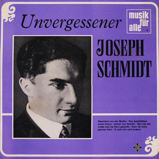 Joseph Schmidt : Unvergessener Joseph Schmidt (LP, Comp, Ele)