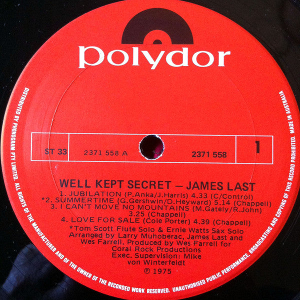 James Last : Well Kept Secret (LP, Album)