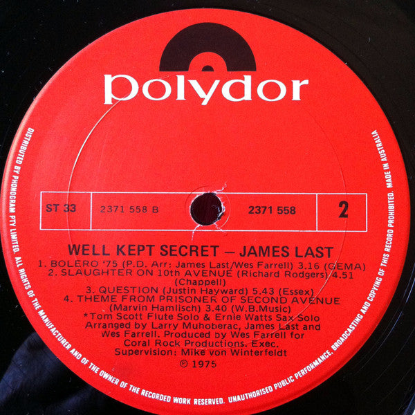 James Last : Well Kept Secret (LP, Album)