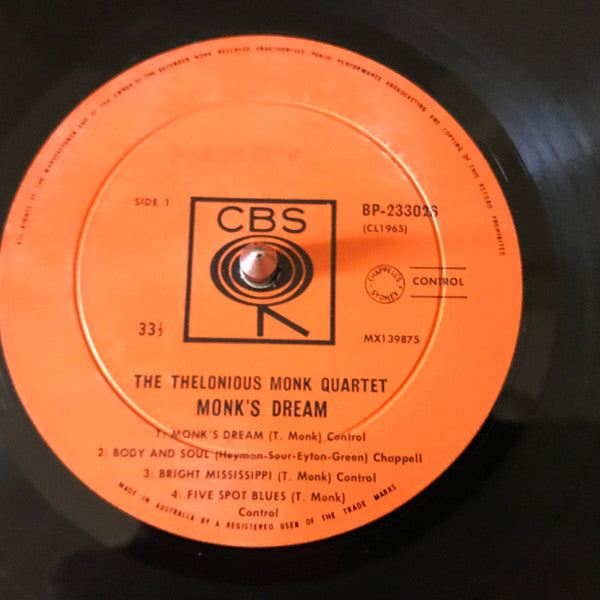 The Thelonious Monk Quartet : Monk's Dream (LP, Album, Mono)
