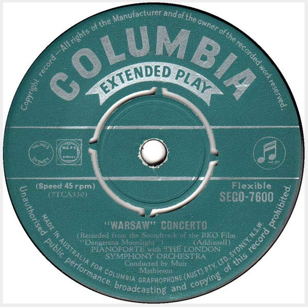 The London Symphony Orchestra*, Charles Williams And His Concert Orchestra* : Great Film Themes (7", EP)