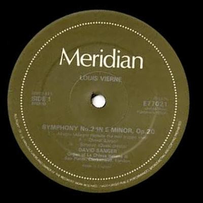 Louis Vierne, David Sanger (2) : Symphony No. 2 & Arabesque (LP)