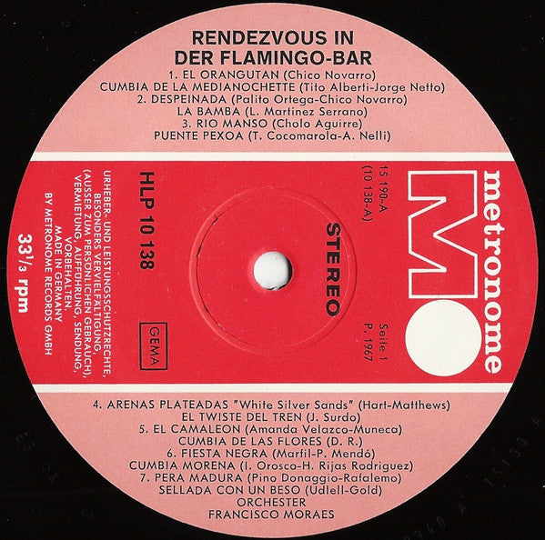 Orchester Francisco Moraes* : Rendezvous In Der Flamingo-Bar (LP)