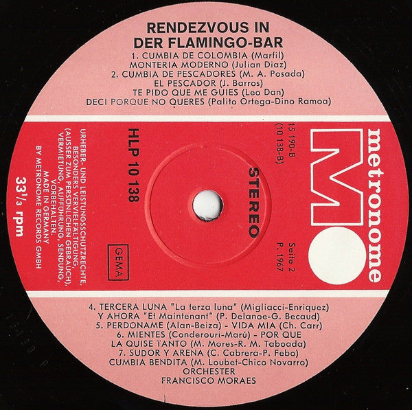 Orchester Francisco Moraes* : Rendezvous In Der Flamingo-Bar (LP)