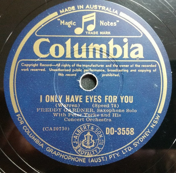Freddy Gardner : I'm In The Mood For Love / I Only Have Eyes For You (Shellac, 10")