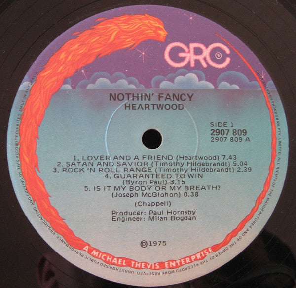 Heartwood : Nothin' Fancy (LP, Album)