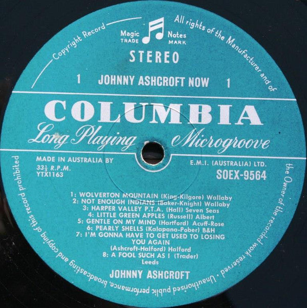Johnny Ashcroft : Johnny Ashcroft Now (LP, Album)