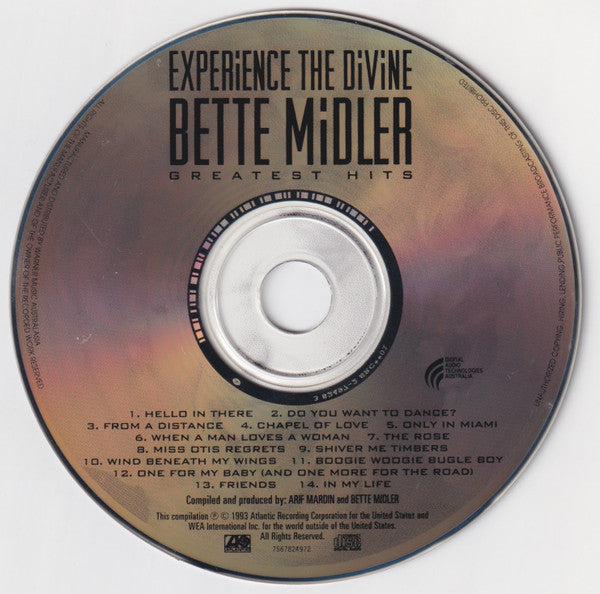 Bette Midler : Experience The Divine (Greatest Hits) (CD, Comp)