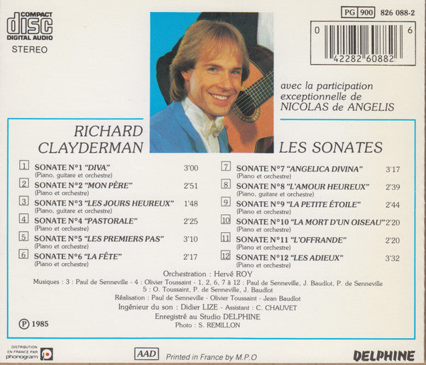 Richard Clayderman et Nicolas De Angelis : Les Sonates (CD, Album)