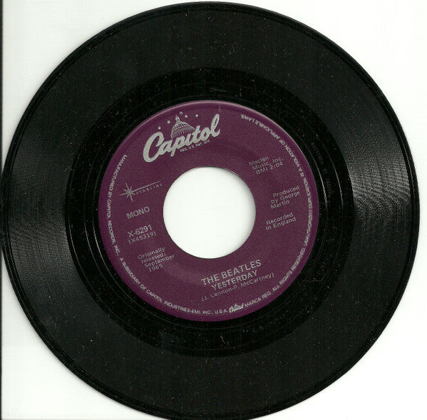The Beatles : Yesterday / Act Naturally (7", Single, Mono, RE)