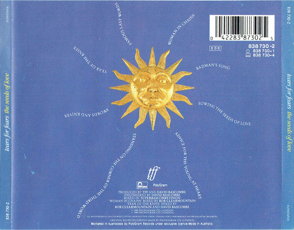 Tears For Fears : The Seeds Of Love (CD, Album)