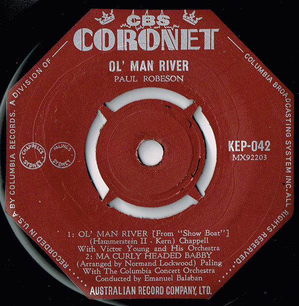 Paul Robeson : Ol' Man River (7", EP)