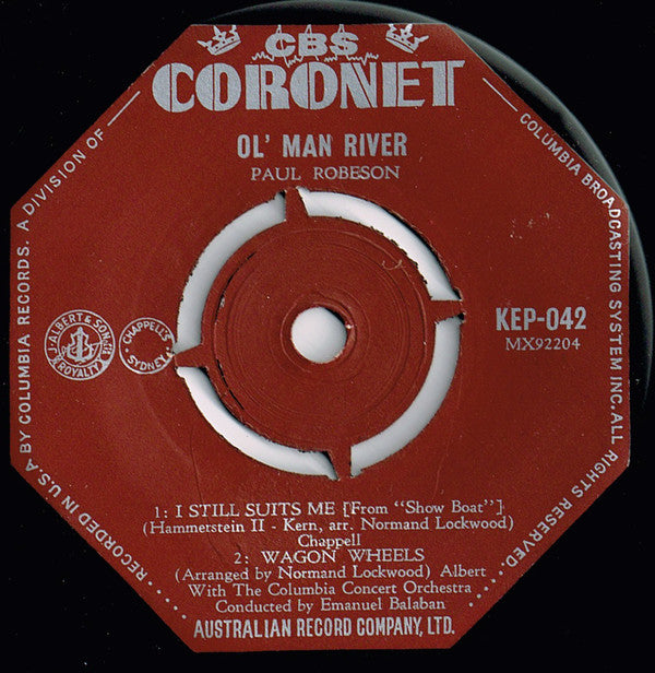 Paul Robeson : Ol' Man River (7", EP)