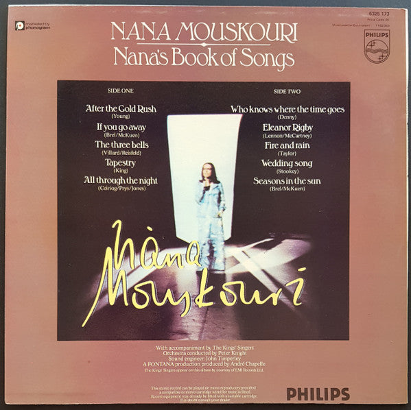 Nana Mouskouri : Nana's Book Of Songs (LP, Album)