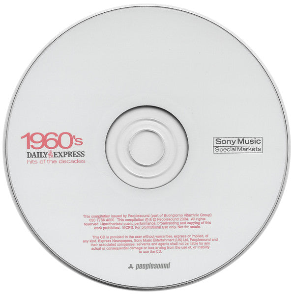 Various : 1960's Hits Of The Decades (CD, Comp)