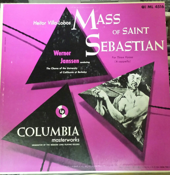 Heitor Villa-Lobos / Werner Janssen : Mass Of Saint Sebastian (LP, Album, Mono)