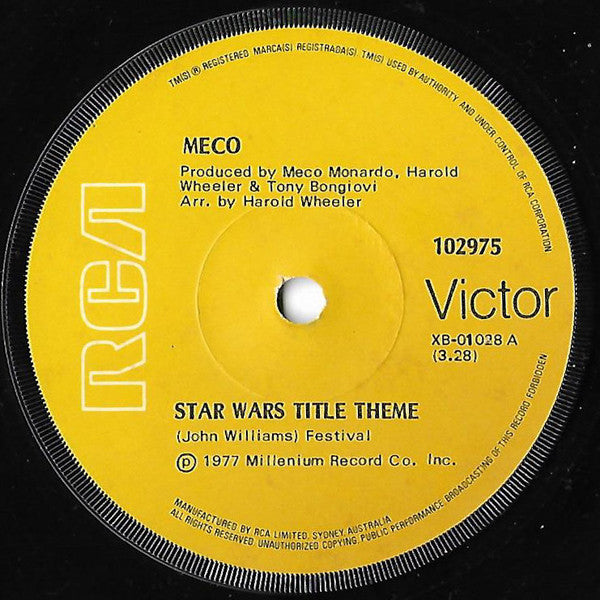 Meco* : Star Wars Title Theme (7", Single)