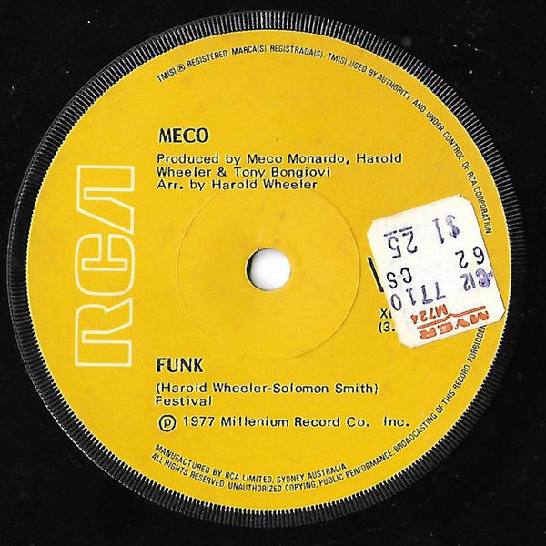 Meco* : Star Wars Title Theme (7", Single)