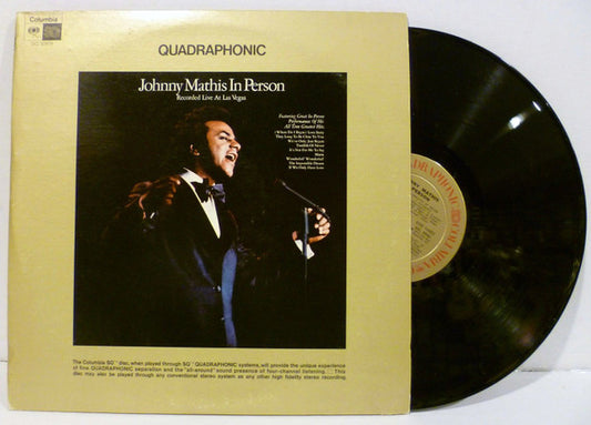 Johnny Mathis : In Person - Recorded Live At Las Vegas (2xLP, Album, Quad, Gat)