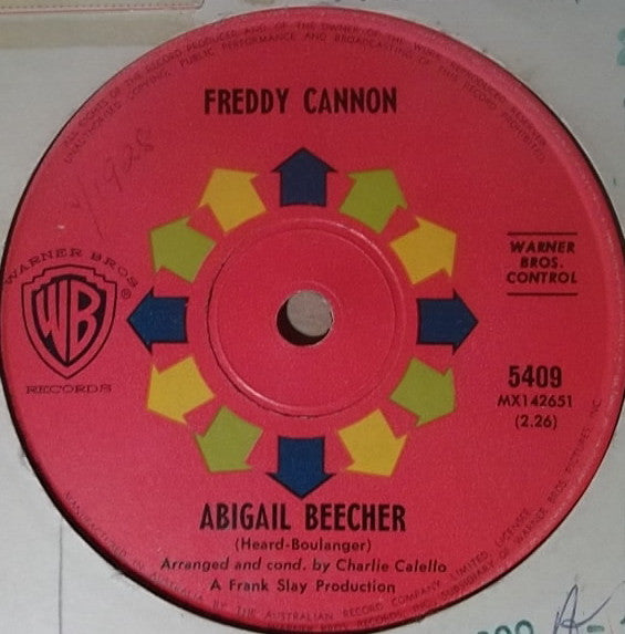 Freddy Cannon : Abigail Beecher / All American Girl (7", Single)