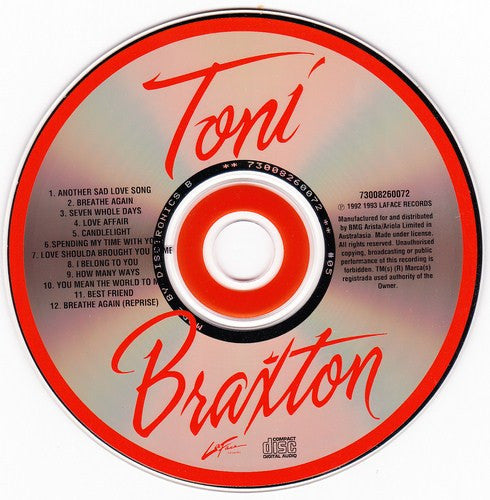 Toni Braxton : Toni Braxton (CD, Album)