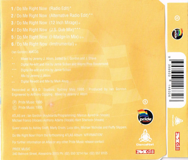 Atlas (30) : Do Me Right Now (CD, Maxi)