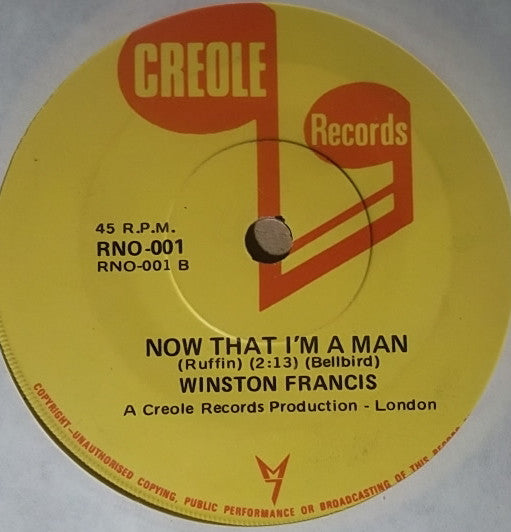 Winston Francis : Blue Moon (7", Single)