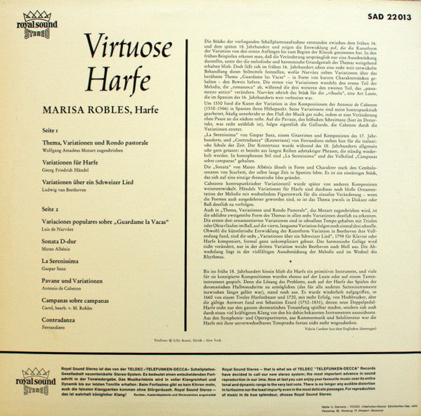 Marisa Robles : Virtuose Harfe (LP, Album)