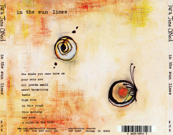 Tara Jane O'Neil : In The Sun Lines (CD, Album)