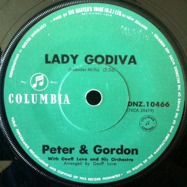 Peter & Gordon : Lady Godiva (7", Single)