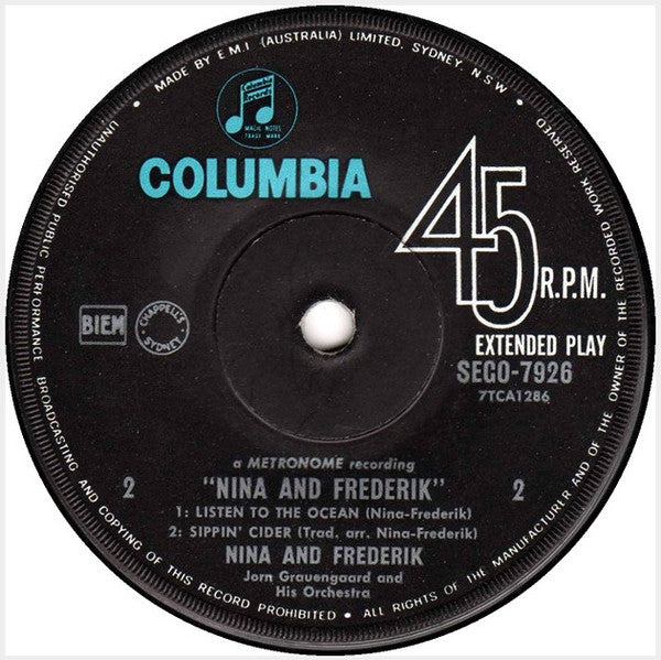 Nina And Frederik* : Nina And Frederik (7", EP, RE)