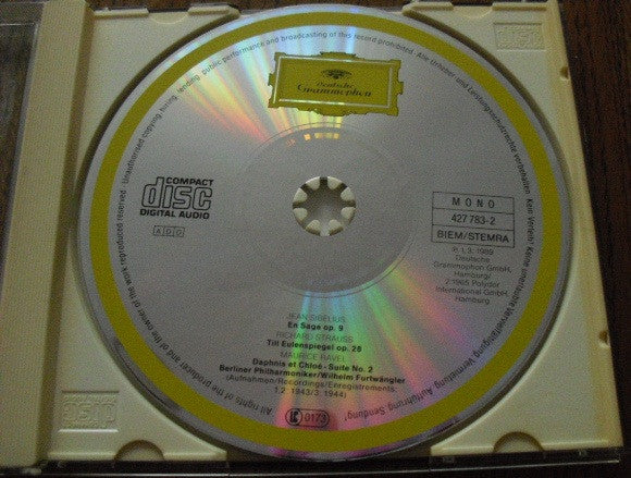 Sibelius* / Strauss* / Ravel* – Wilhelm Furtwängler, Berliner Philharmoniker : En Saga / Till Eulenspiegel / Daphnis Et Chloé – Suite No. 2 (CD, Comp, Mono, RM)