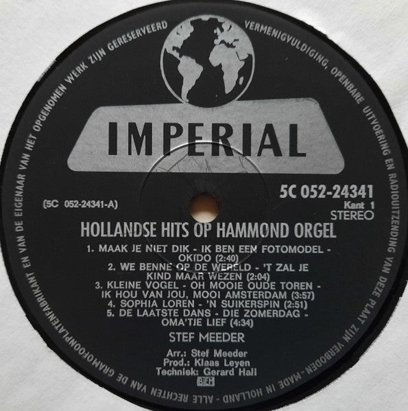 Stef Meeder : Hollandse Hits Op Hammond (LP, Album)