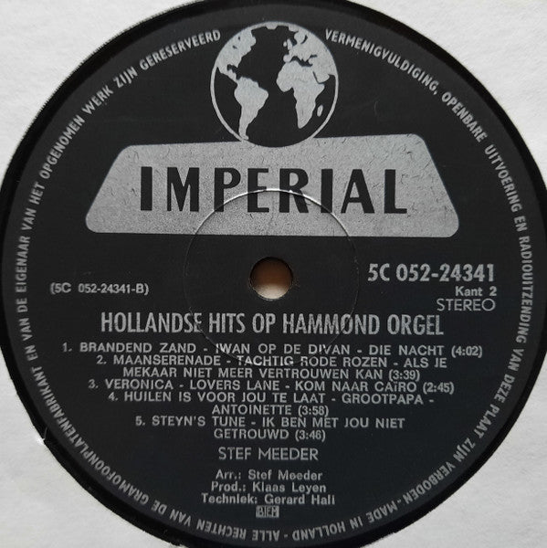 Stef Meeder : Hollandse Hits Op Hammond (LP, Album)