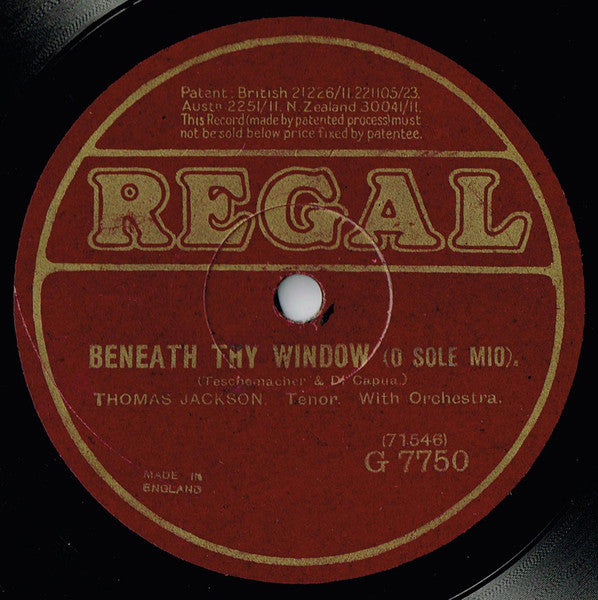 John Adams (35) / Thomas Jackson (5) : Oft In The Stilly Night / Beneath Thy Window (Shellac, 10")