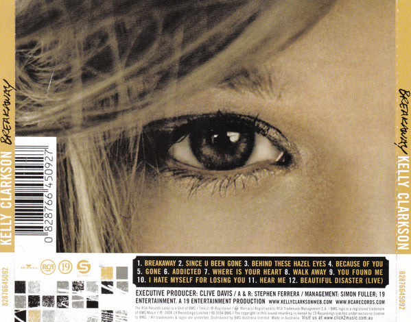 Kelly Clarkson : Breakaway (CD, Album)