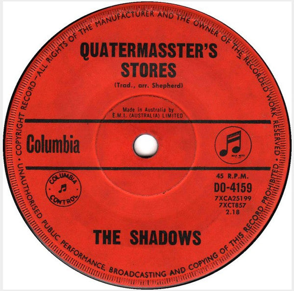 The Shadows : Apache (7", RP, Sol)