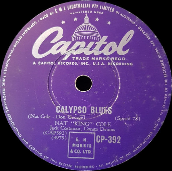 Nat "King" Cole* : Nature Boy / Calypso Blues (Shellac, 10", RP)