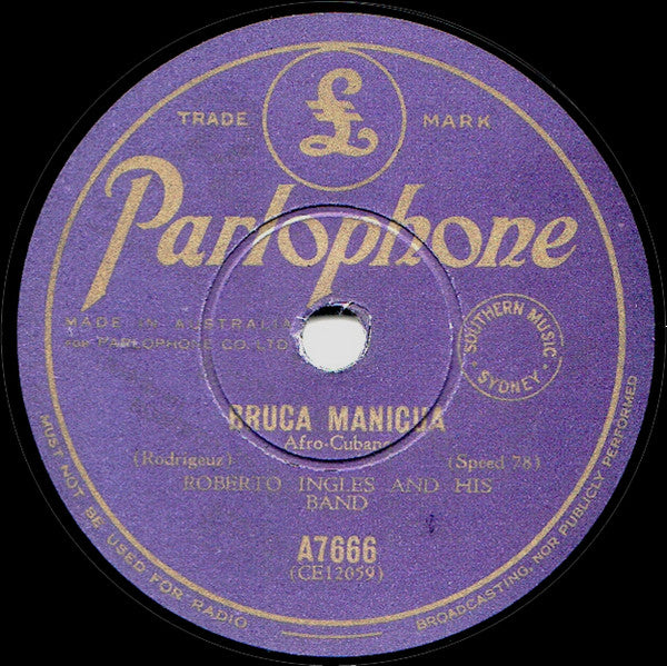 Roberto Ingles And His Band* : Bruca Manigua / Something In The Wind (Shellac, 10")