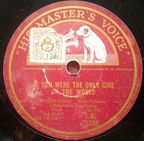 Perry Como : That Feeling In The Moonlight / If You Were The Only Girl In The World (Shellac, 10")