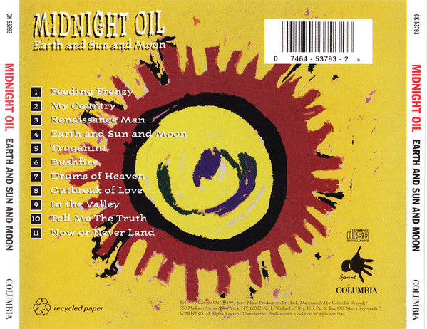 Midnight Oil : Earth And Sun And Moon (CD, Album)