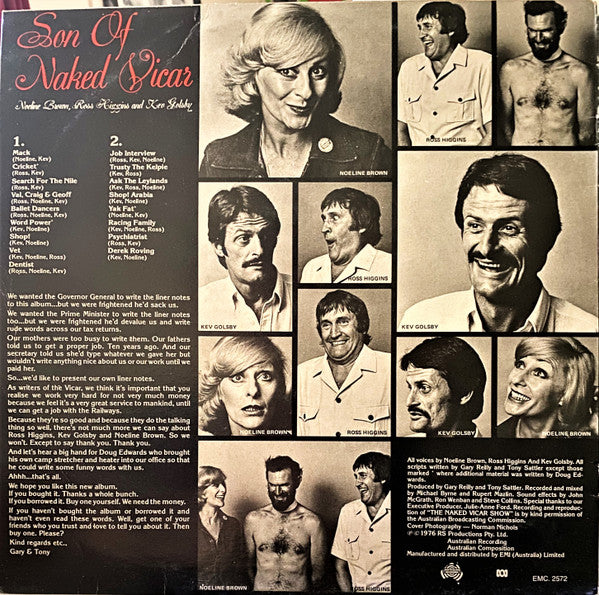 Noeline Brown, Ross Higgins and Kev Golsby : Son Of Naked Vicar (LP, Album)